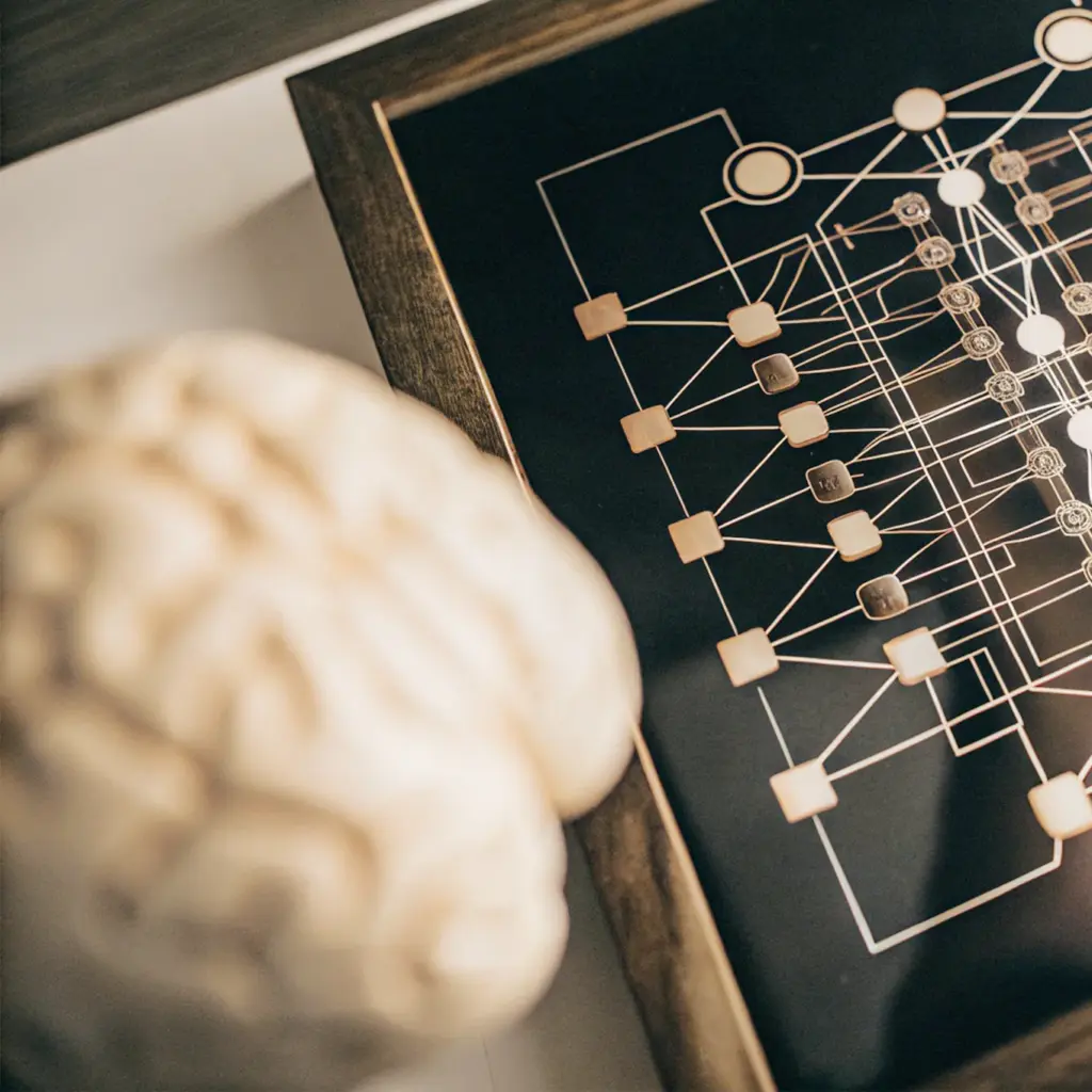 Foto de la página web de Noboli para la sección de mente. Un circuito integrado.